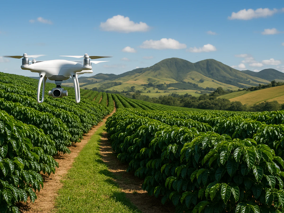 Mapeamento aéreo de uma área